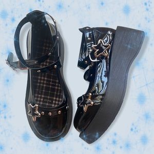 star buckle mary janes shoes